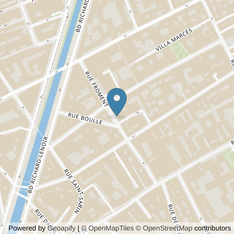 Map: location of Basic-Fit Paris Rue Froment 6 in Paris