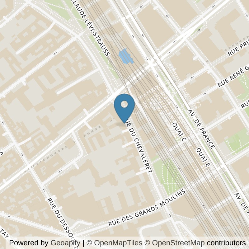 Map: location of Basic-Fit Paris Rue du Chevaleret 83 in Paris