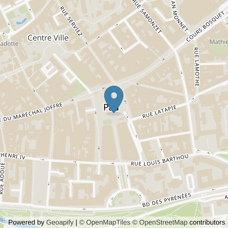 Map: location of Basic-Fit Pau Avenue de Lattre de Tassigny 0 in Pau
