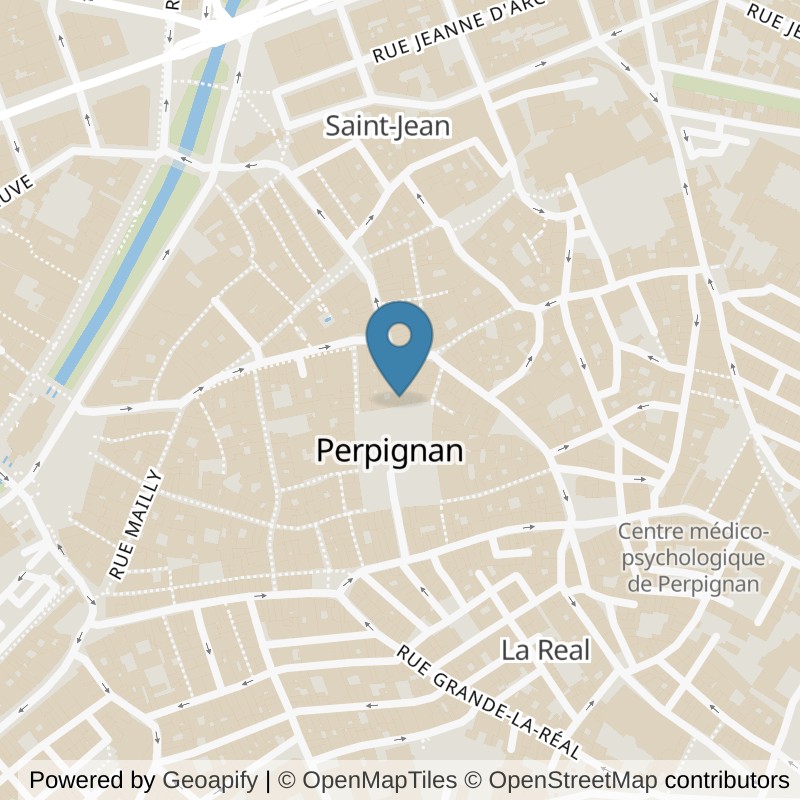 Map: location of Basic-Fit Perpignan Place de la République in Perpignan