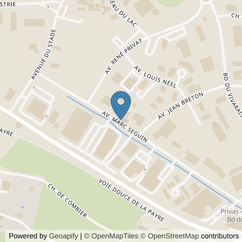 Map: location of Basic-Fit Privas Avenue Marc Seguin in Privas