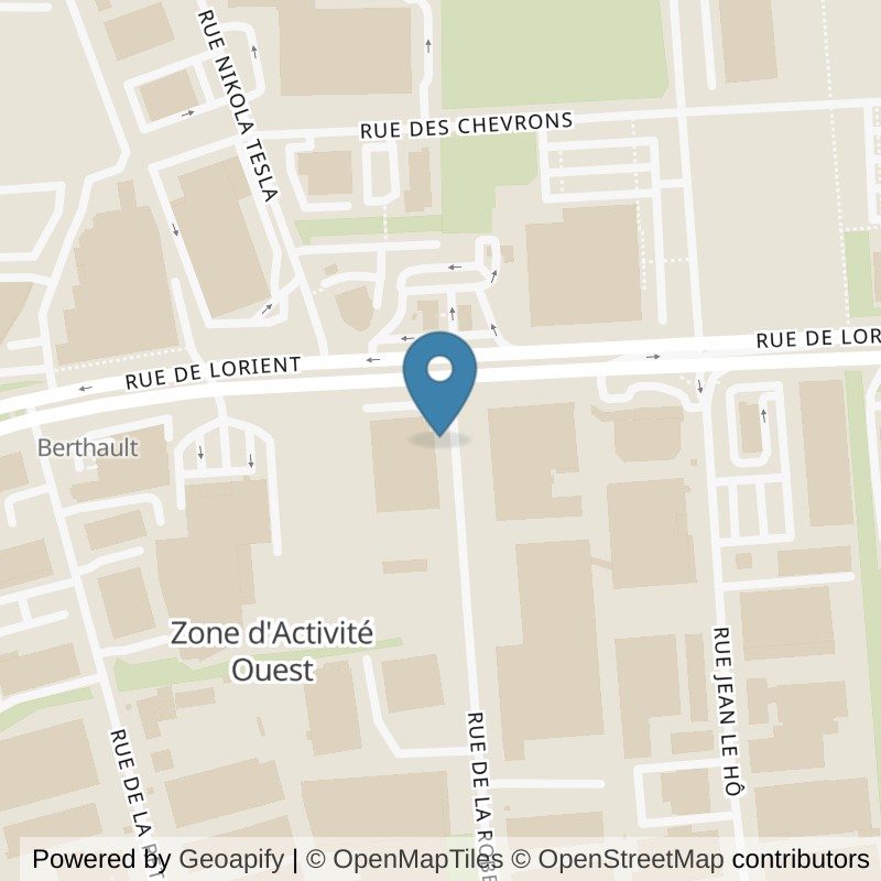Map: location of Basic-Fit Rennes Rue de la Roberdière 24/7 in Rennes