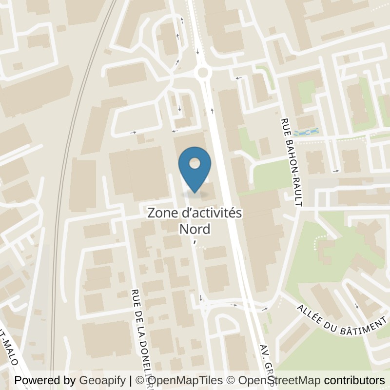 Map: location of Basic-Fit Rennes Rue de la Donelière 24/7 in Rennes