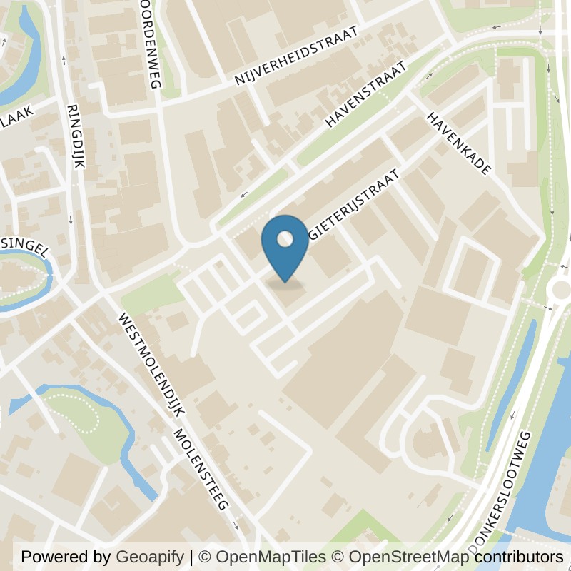 Map: location of Basic-Fit Ridderkerk Gieterijstraat 24/7 in Ridderkerk
