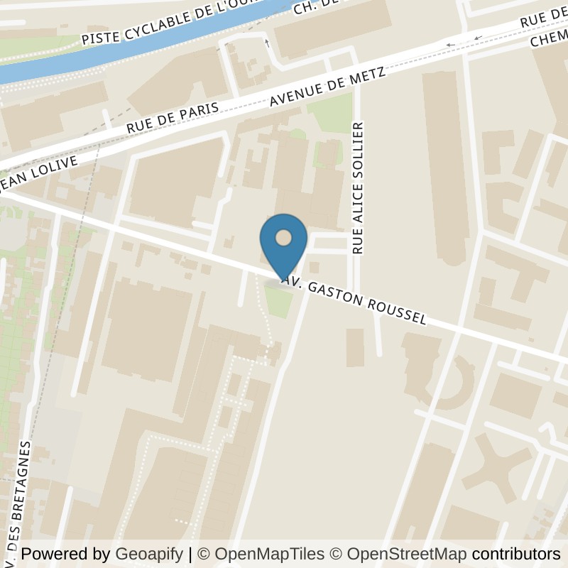 Map: location of Basic-Fit Romainville Avenue Gaston Roussel - Paddock in Romainville