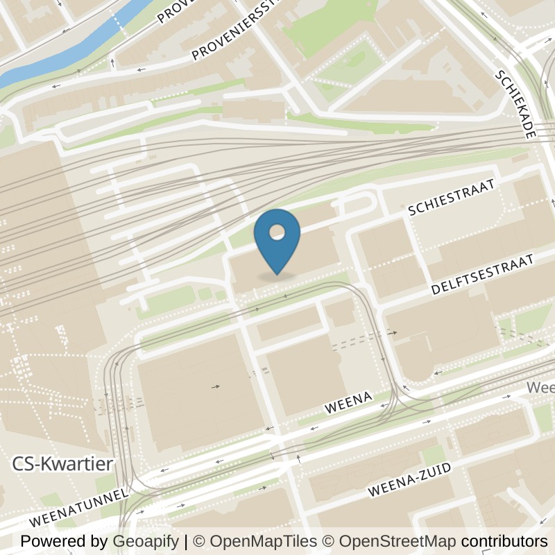 Map: location of Basic-Fit Rotterdam Delftseplein 24/7 in Rotterdam