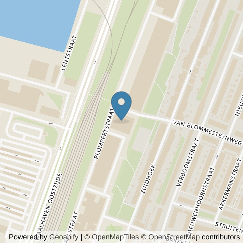 Map: location of Basic-Fit Rotterdam Plompertstraat 24/7 in Rotterdam