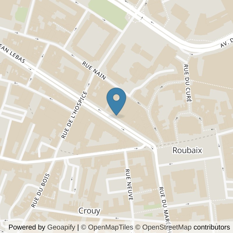 Map: location of Basic-Fit Roubaix Avenue Jean Lebas in Roubaix