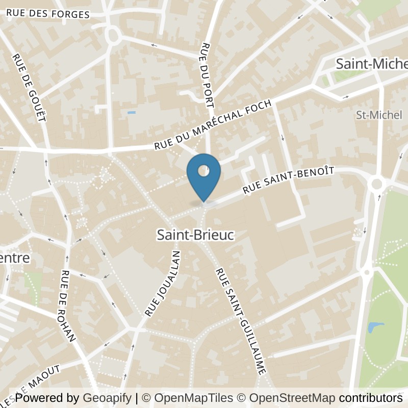 Map: location of Basic-Fit Saint-Brieuc Rue Saint-Benoît in Saint-Brieuc