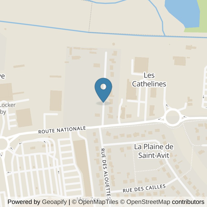 Map: location of Basic-Fit Saint-Denis-les-Ponts Les Cathelines in Saint-Denis-les-Ponts