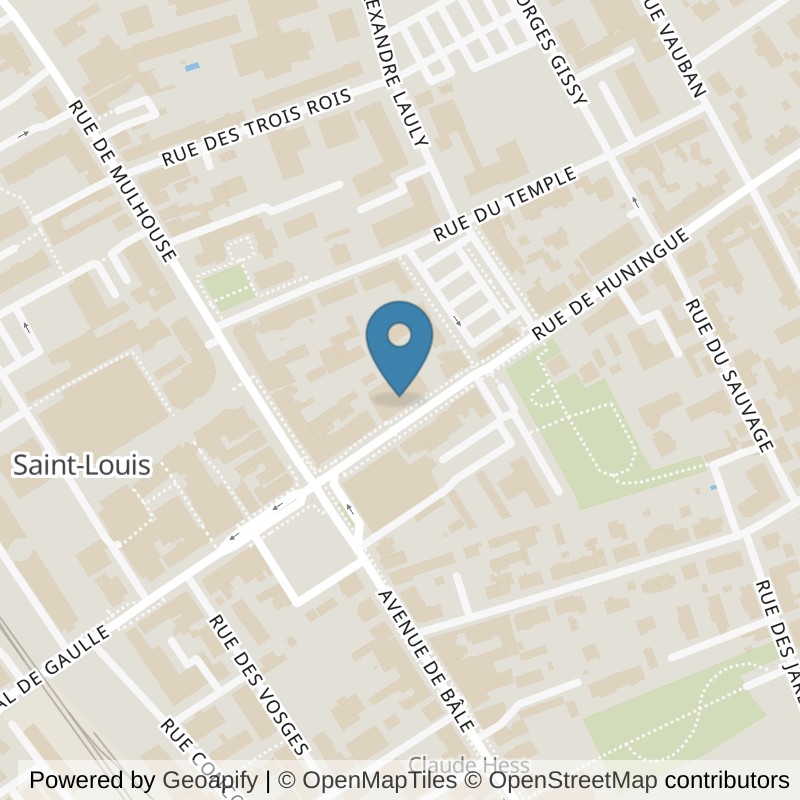 Map: location of Basic-Fit Saint-Louis Rue la Croisée des Lys 3 in Saint-Louis