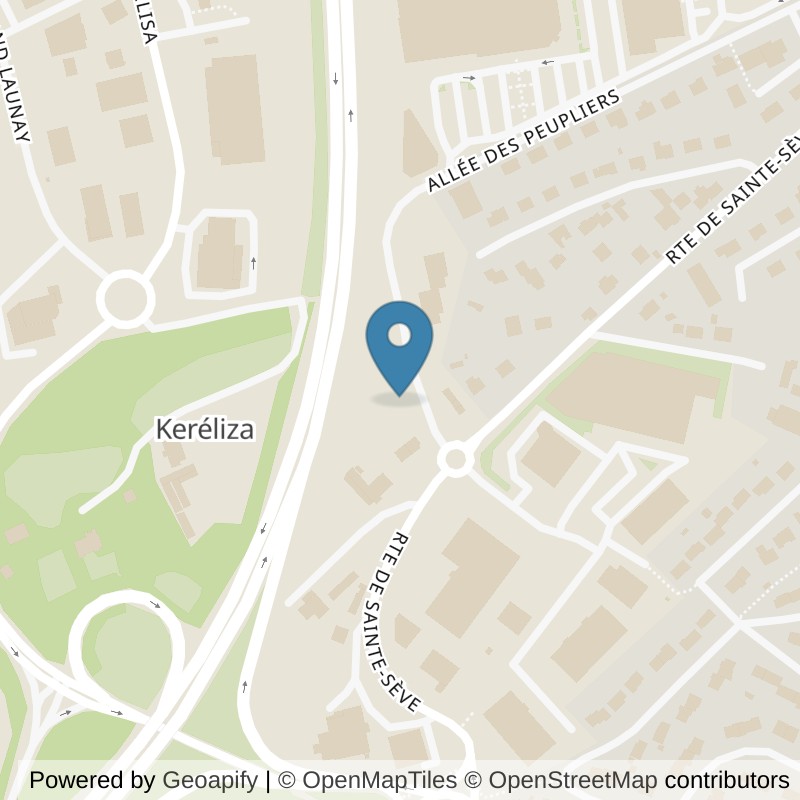 Map: location of Basic-Fit Saint-Martin-des-Champs Allée des Peupliers in Saint-Martin-des-Champs