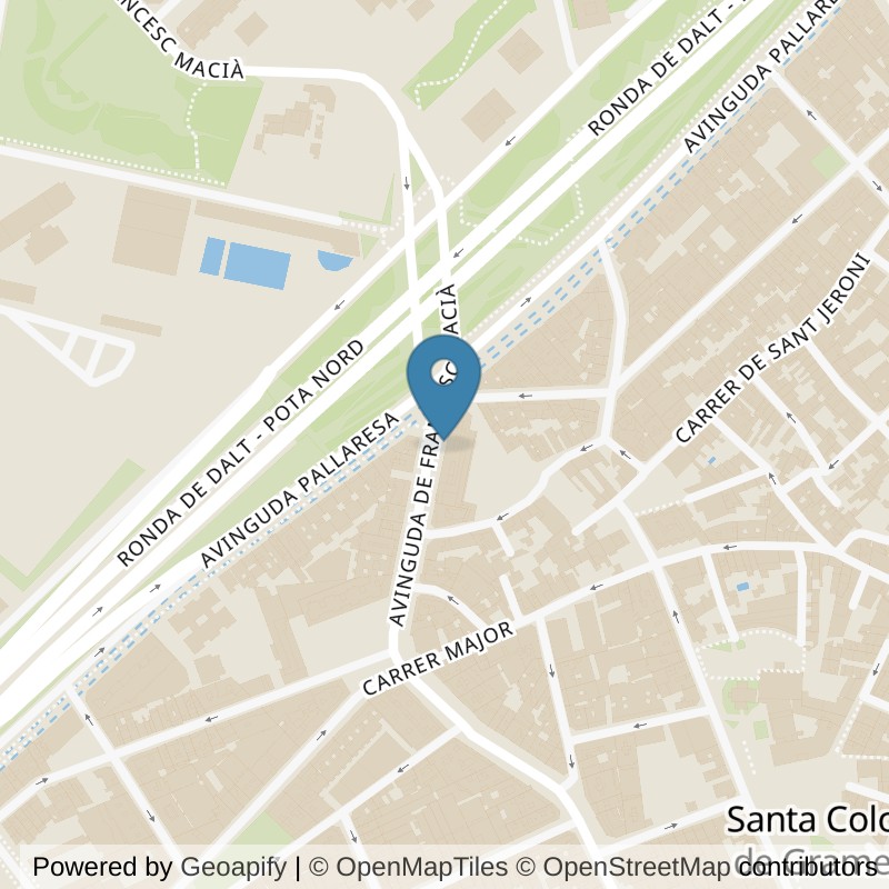 Map: location of Basic-Fit Coloma Av. Francesc Macía Santa Coloma de Gramenet in Santa Coloma de Gramenet