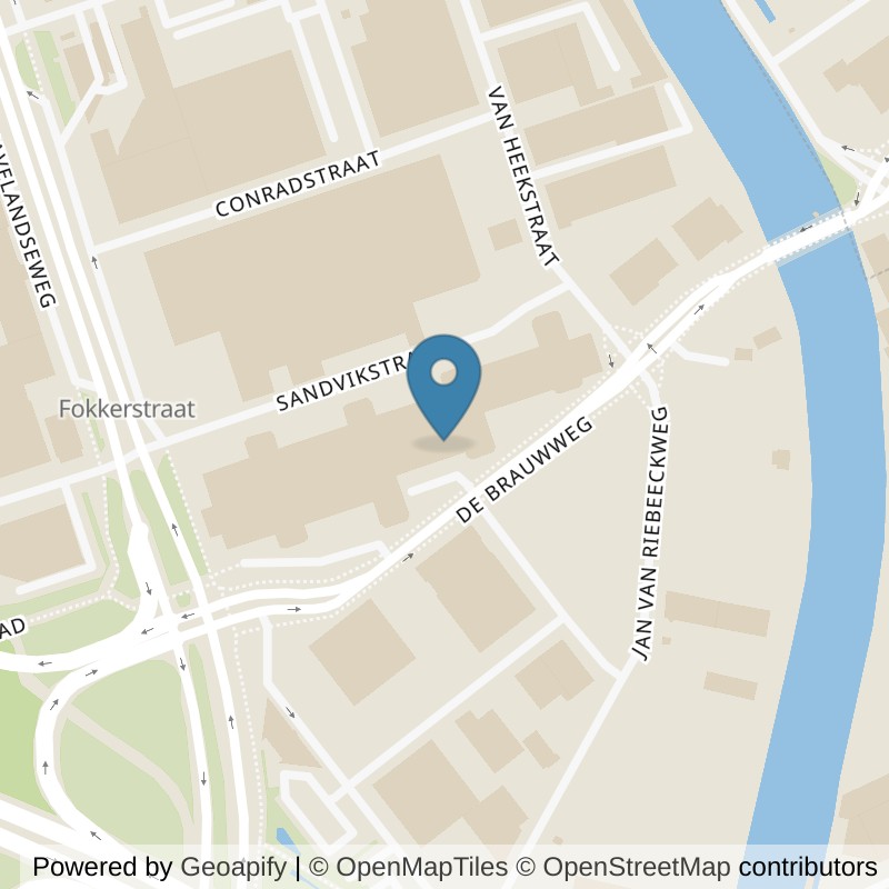 Map: location of Basic-Fit Schiedam de Brauwweg 24/7 in Schiedam