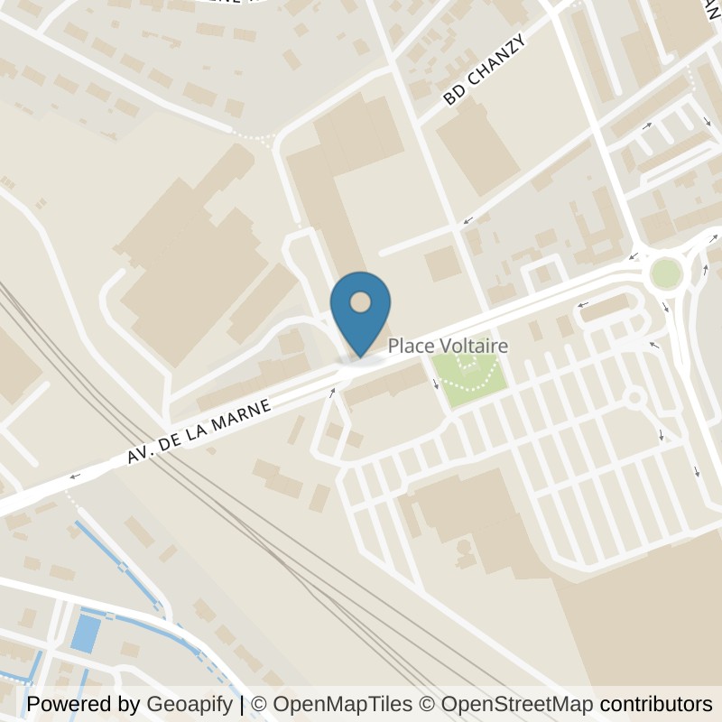 Map: location of Basic-Fit Sedan Avenue de la Marne 18 24/7 in Sedan