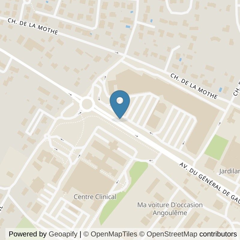 Map: location of Basic-Fit Soyaux Avenue du Général de Gaulle in Soyaux