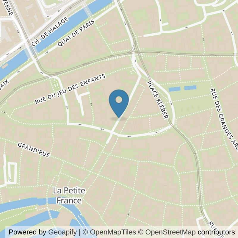 Map: location of Basic-Fit Strasbourg Rue de la Grande - Place Kléber in Strasbourg