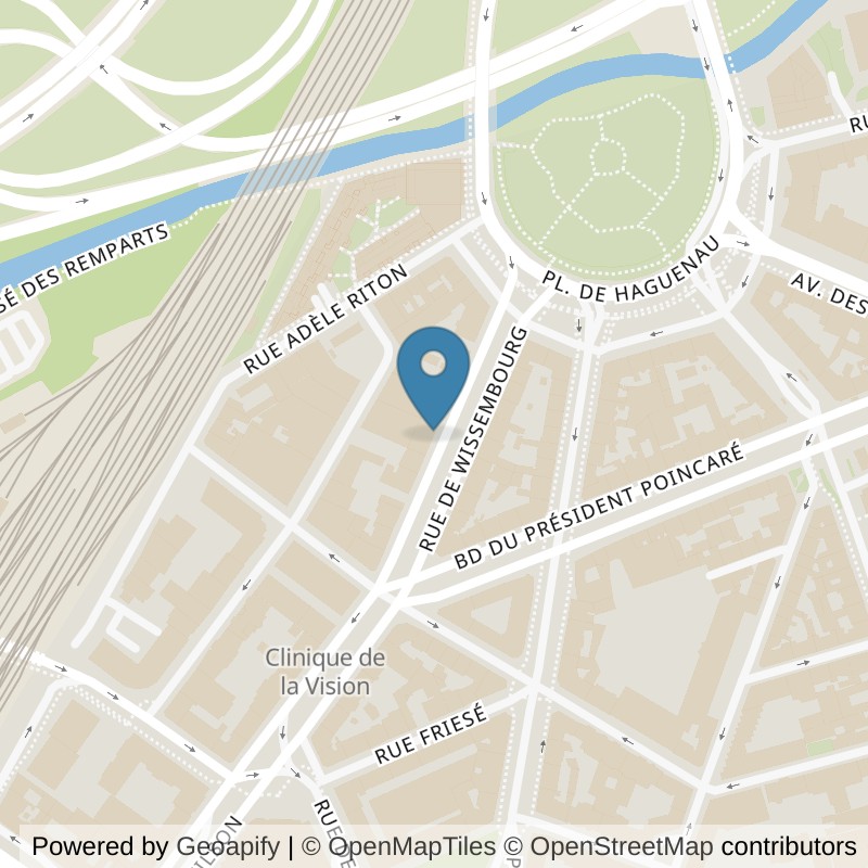 Map: location of Basic-Fit Strasbourg Rue de Wissembourg 11 in Strasbourg