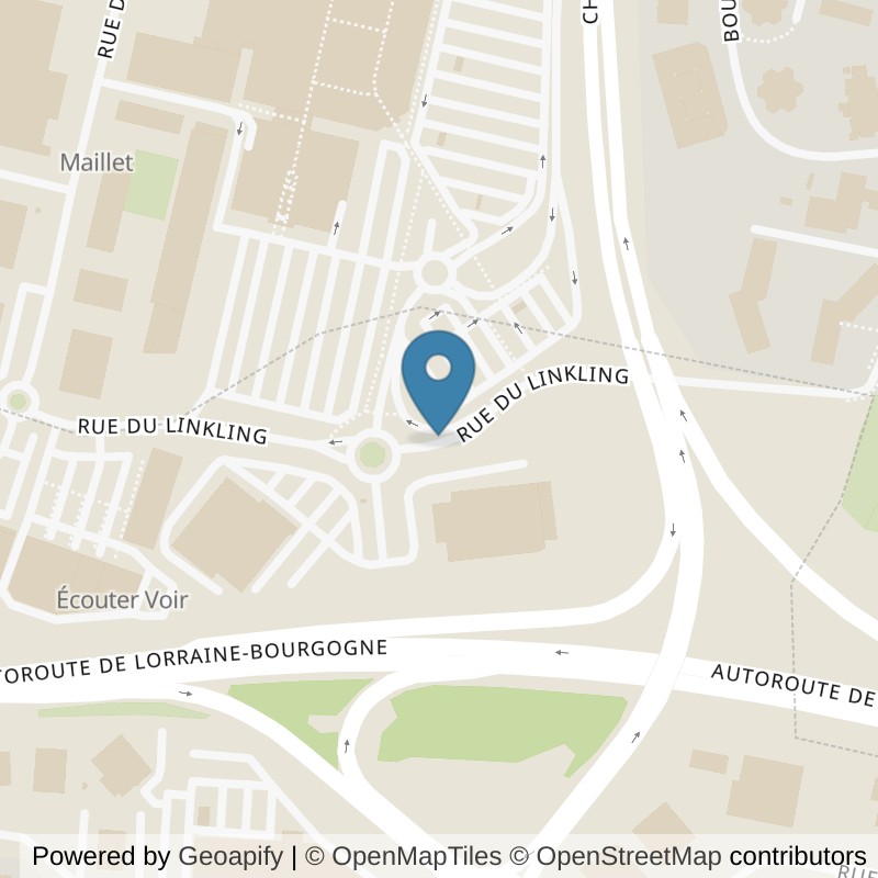Map: location of Basic-Fit Terville Rue du Linkling 24/7 in Terville