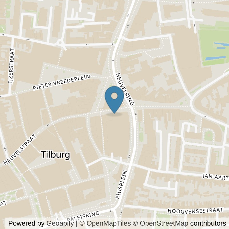 Map: location of Basic-Fit Tilburg Heuvel 24/7 in Tilburg