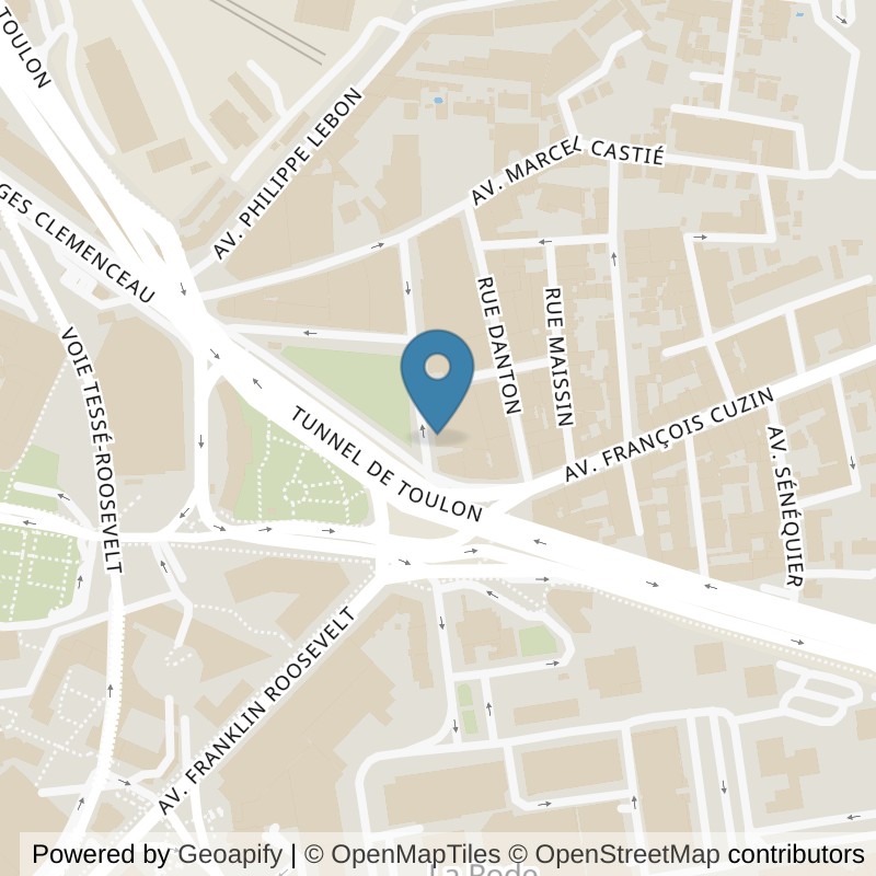 Map: location of Basic-Fit Toulon Avenue du Colonel Fabien in Toulon