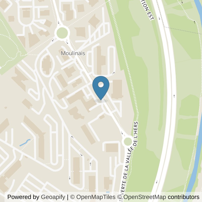 Map: location of Basic-Fit Toulouse bis Avenue Marcel Dassault 24/7 in Toulouse