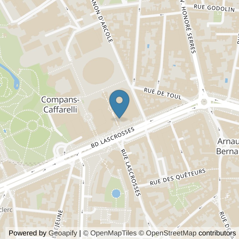 Map: location of Basic-Fit Toulouse Esplanade Compans Caffarelli in Toulouse