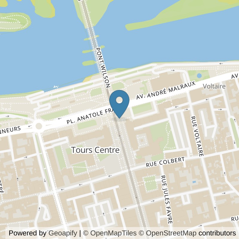 Map: location of Basic-Fit Tours Rue Nationale 4 24/7 in Tours