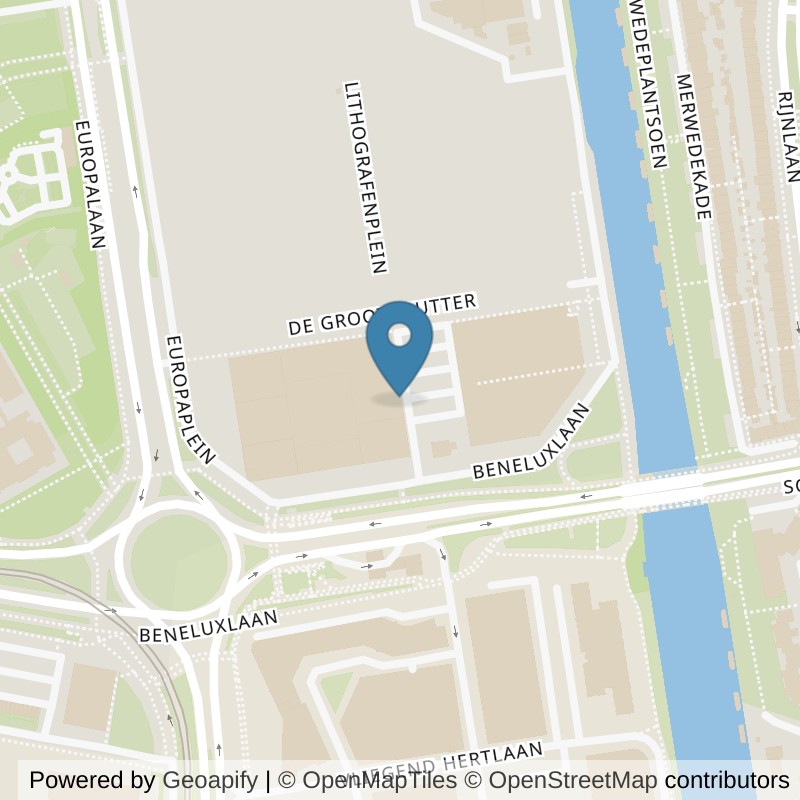 Map: location of Basic-Fit Utrecht Europaplein in Utrecht
