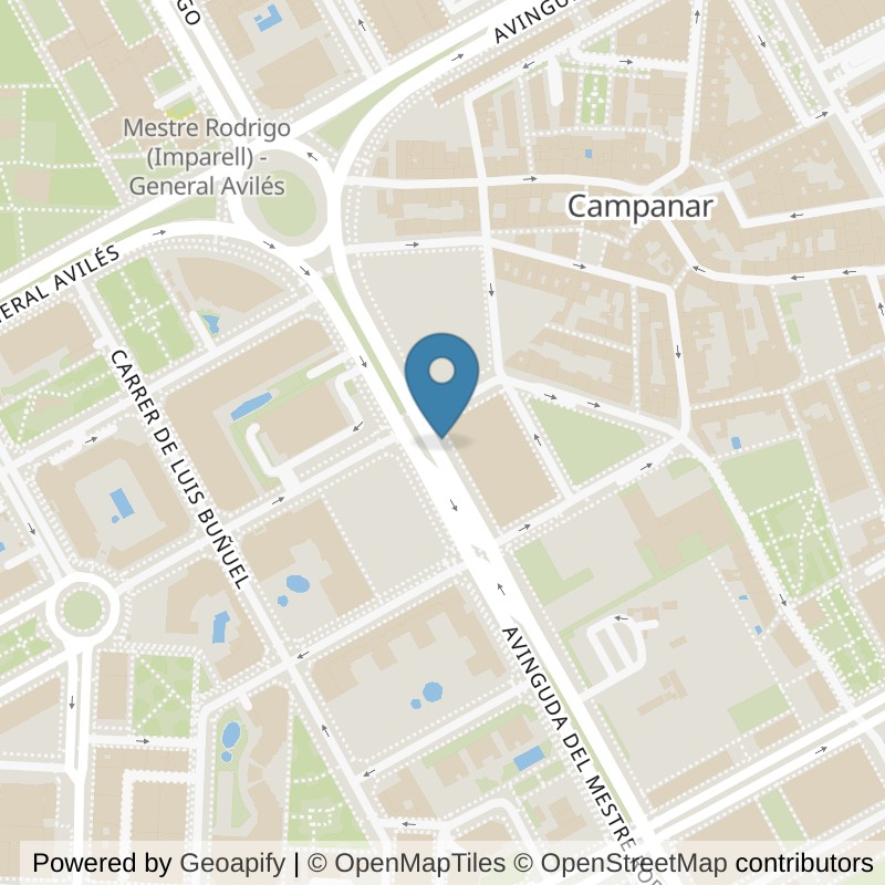 Map: location of Basic-Fit Mestre Rodrigo Valencia in Valencia