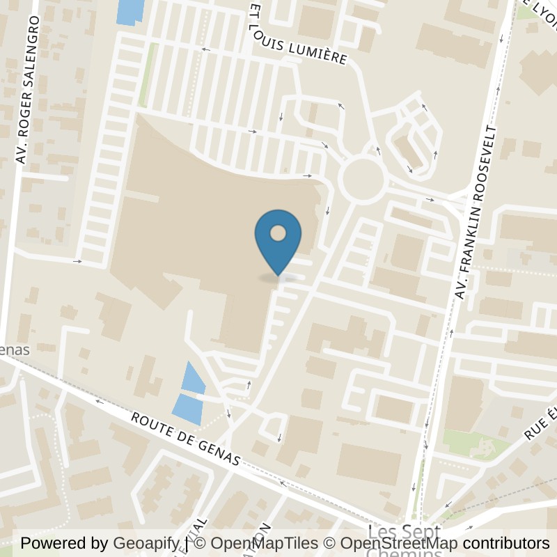 Map: location of Basic-Fit Vaulx-en-Velin Avenue Franklin Roosevelt in Vaulx-en-Velin