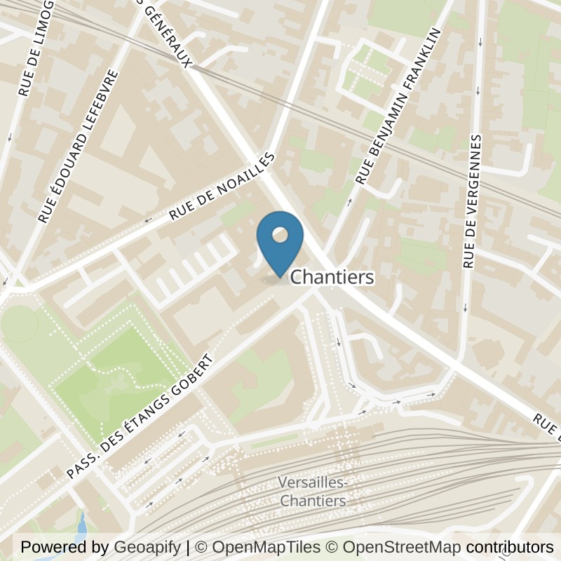 Map: location of Basic-Fit Versailles 2bis Place Raymond Poincaré in Versailles