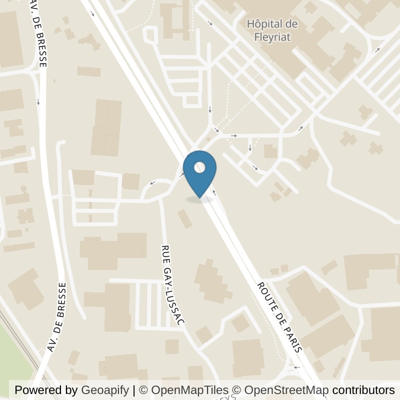 Map: location of Basic-Fit Viriat route de Paris 24/7 in Viriat