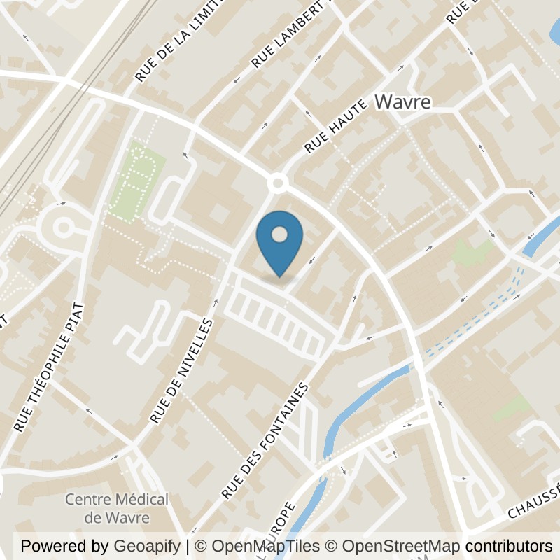 Map: location of Basic-Fit Wavre Rue des Carabiniers in Wavre