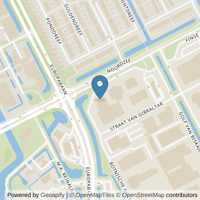 Map: location of Basic-Fit Woerden Botnische Golf 24/7 in Woerden