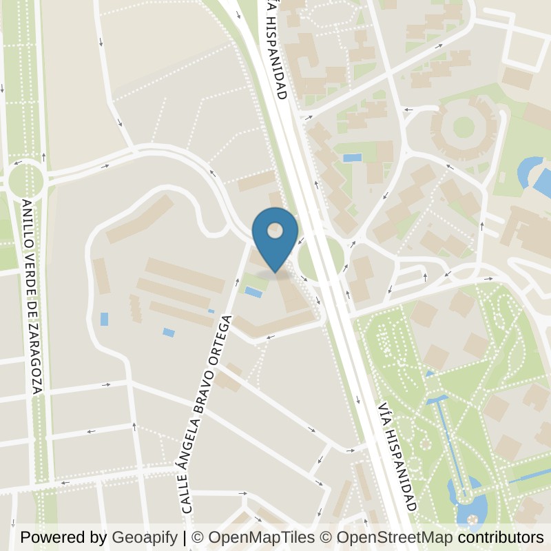 Map: location of Basic-Fit Calle Ángela Bravo Ortega Zaragoza in Zaragoza