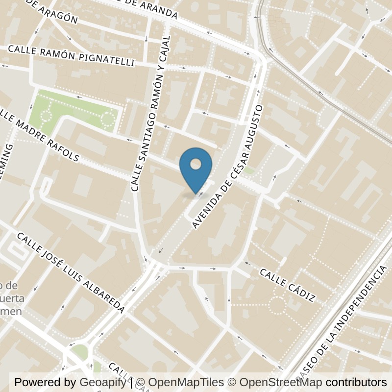 Map: location of Basic-Fit Avenida Cesar Augusto Zaragoza in Zaragoza