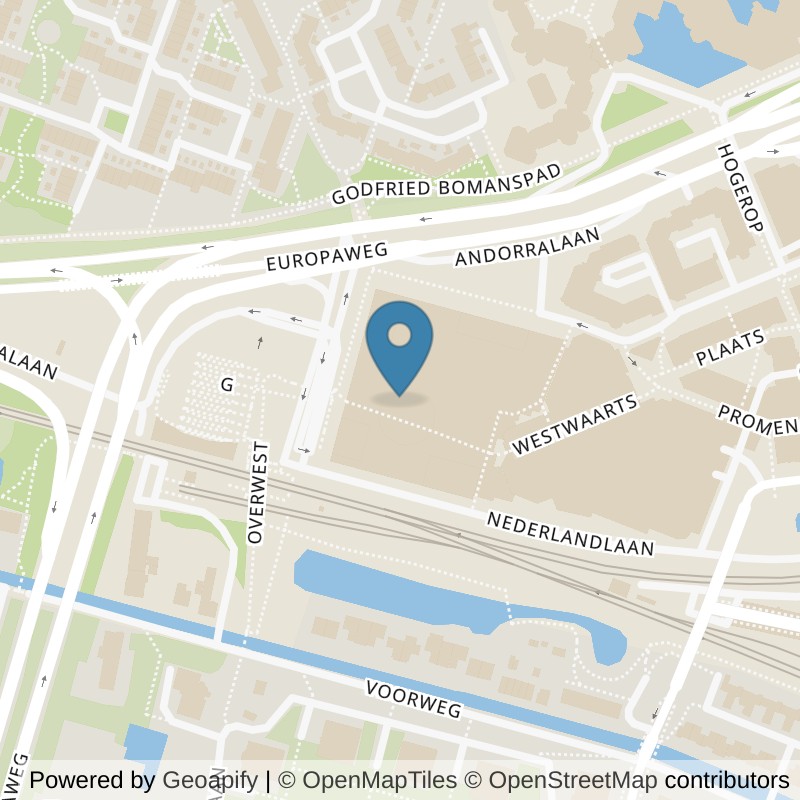 Map: location of Basic-Fit Zoetermeer Burgemeester van Leeuwenpassage 24/7 in Zoetermeer