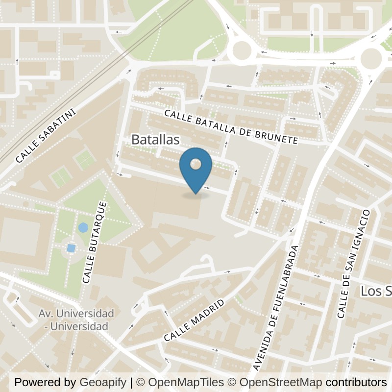 Map: location of BeOne Leganés in leganes