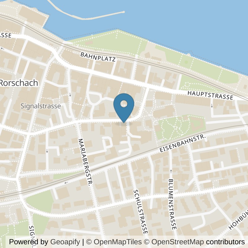 Map: location of Bewegungszentrum Rorschach in Rorschach