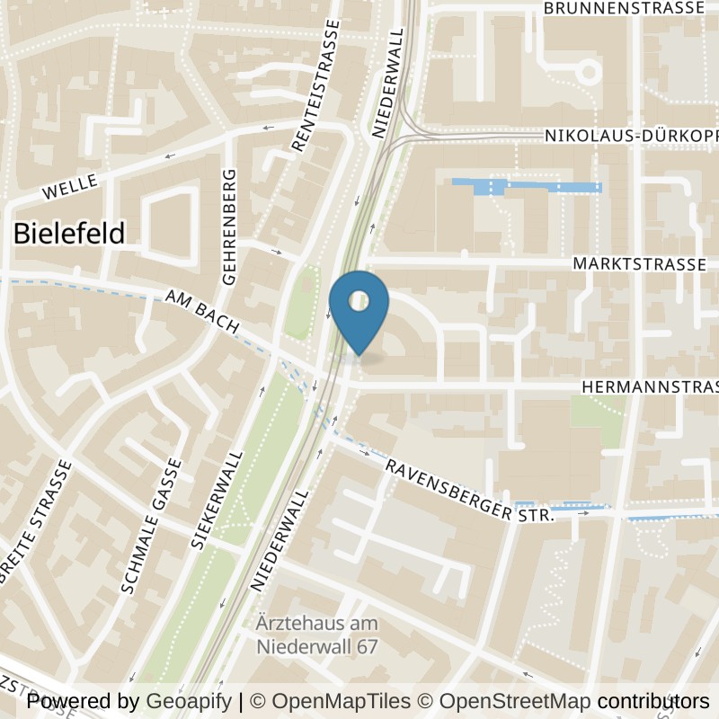 Map: location of Bionic Sport Bielefeld Niederwall in Bielefeld