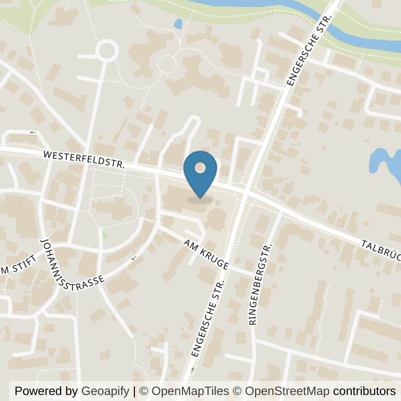 Map: location of Bionic Sport Bielefeld Westerfeldstraße in Bielefeld