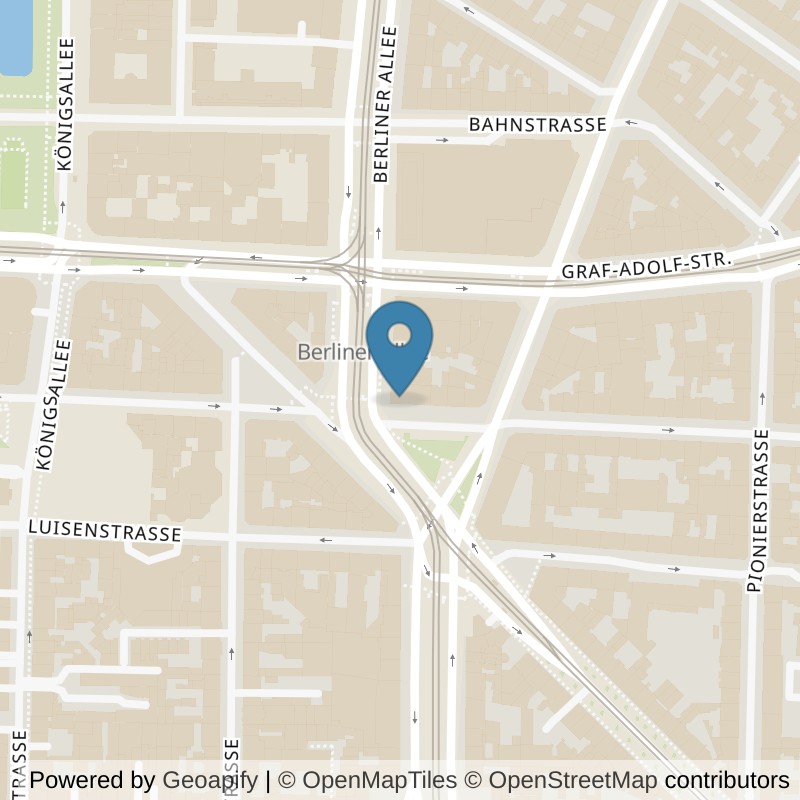 Map: location of Bionic Sport Düsseldorf Stadtmitte in Düsseldorf