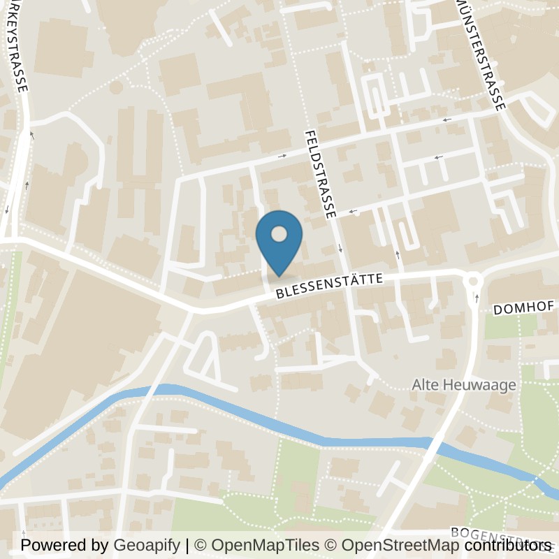 Map: location of Bionic Sport Gütersloh Blessenstätte in Gütersloh