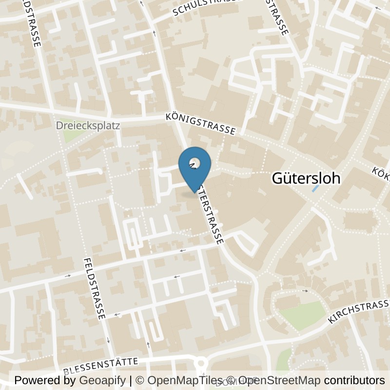 Map: location of Bionic Sport Gütersloh Münsterstrasse in Gütersloh