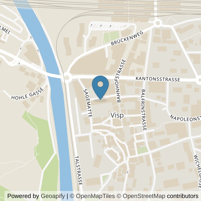 Map: location of Body Balance in Visp