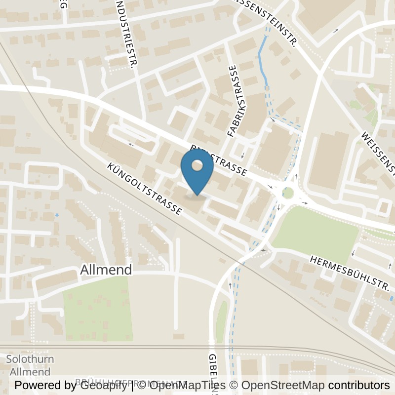 Map: location of BODY & MIND CENTER SOLOTHURN in Solothurn