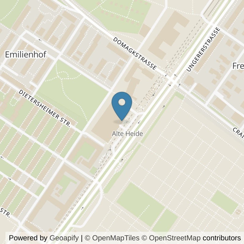 Map: location of Body + Soul Center Englischer Garten in München