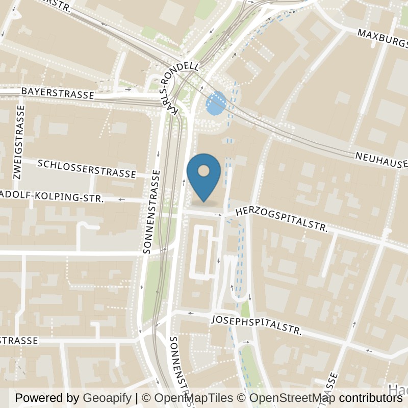 Map: location of Body + Soul Center München Mitte in München