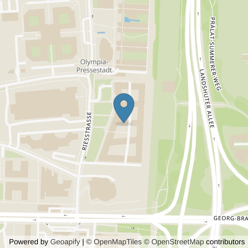 Map: location of Body + Soul Center München Nord in München